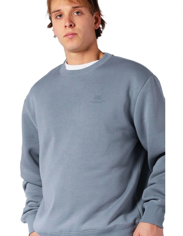 Men's Brooklyn Crew Sweater in Ash Colour image 4