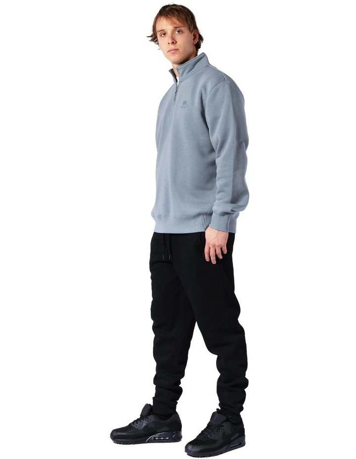 Brooklyn Quarter Zip Sweater in Grey image 5