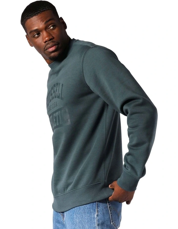Stack Crew Sweater in Green image 3