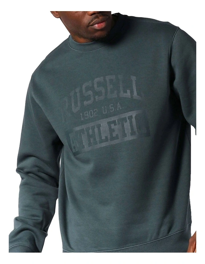 Stack Crew Sweater in Green image 4