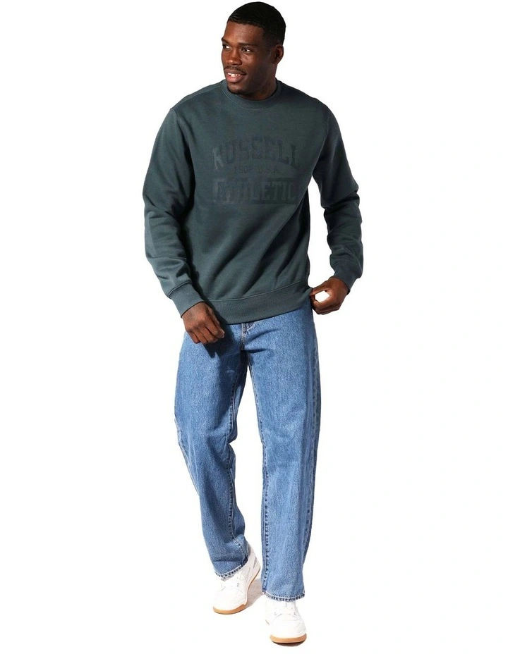 Stack Crew Sweater in Green image 5