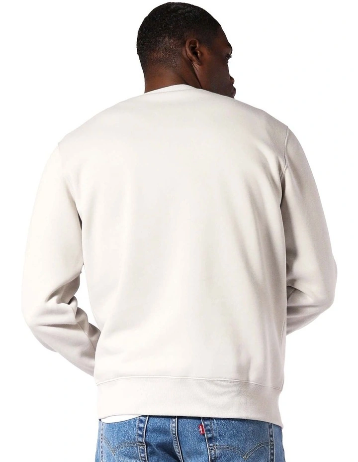 Arch Crew Sweater in White image 2