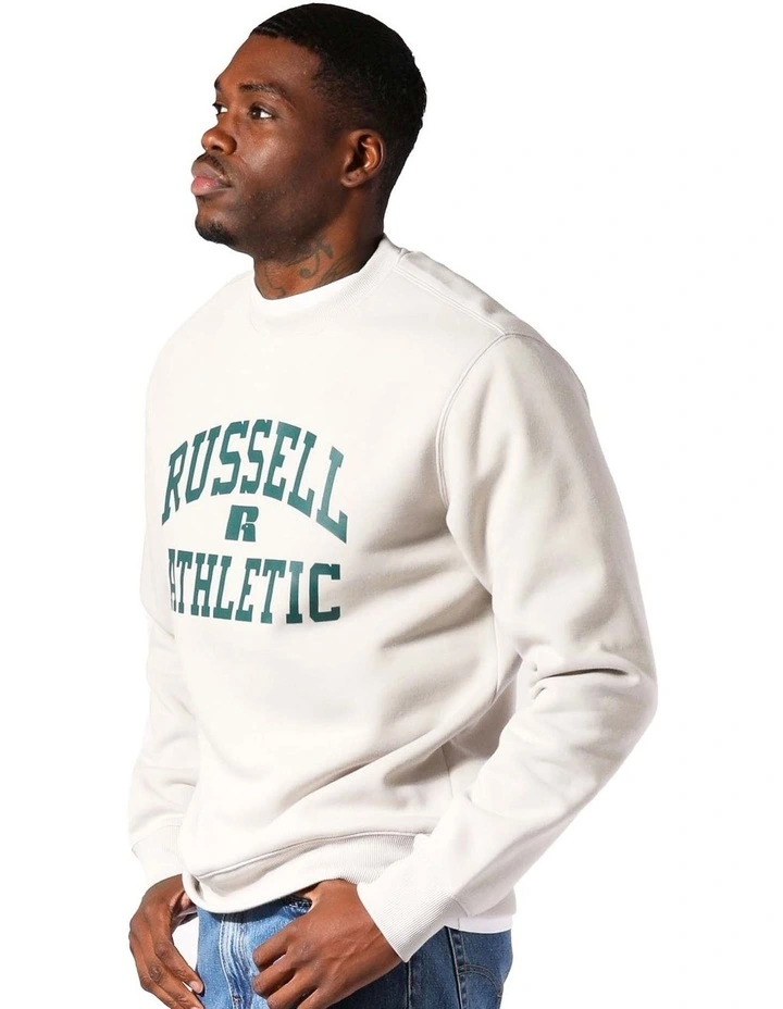 Arch Crew Sweater in White image 3