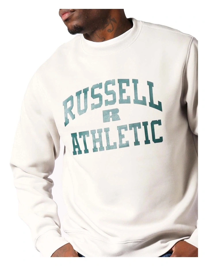 Arch Crew Sweater in White image 4