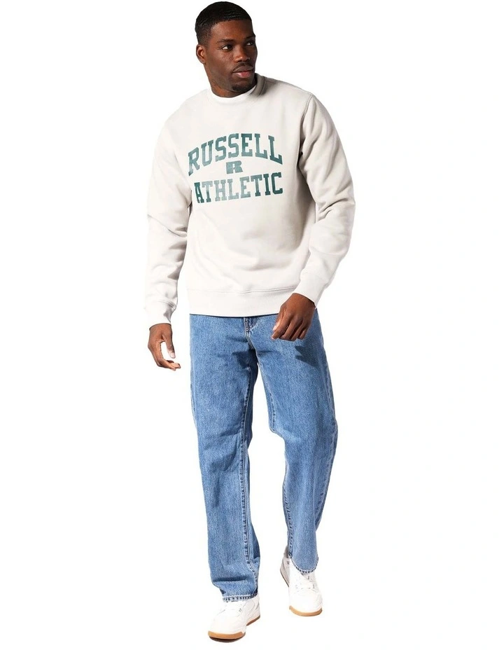 Arch Crew Sweater in White image 5