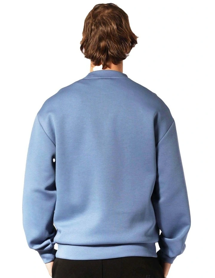 R Tech Leisure 1902 Crew Sweater in Blue Mirage image 2