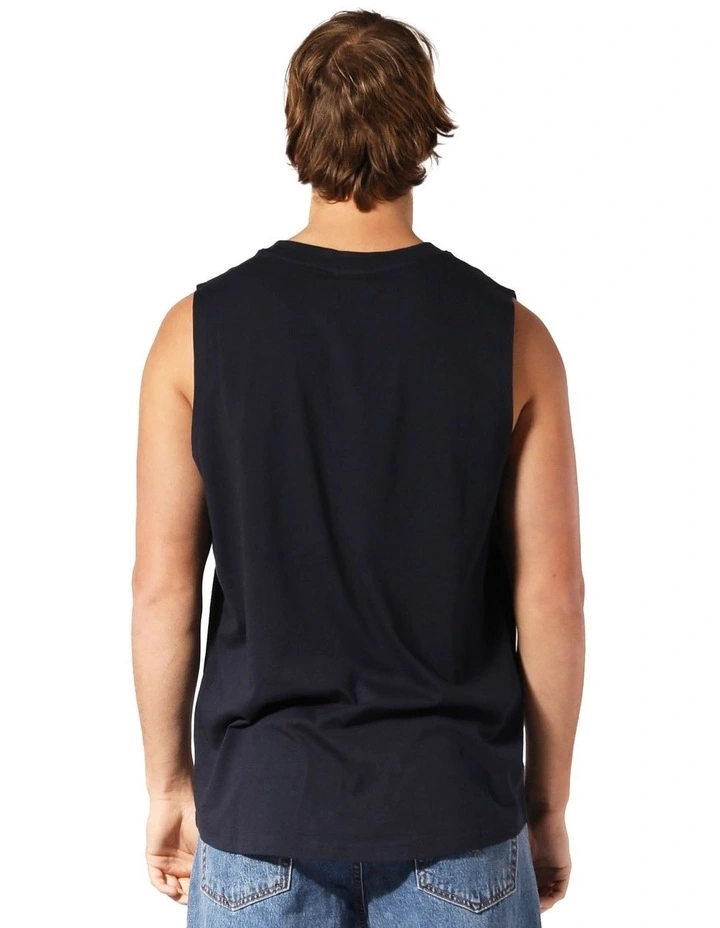 Arched Muscle Tank in Michigan Navy image 2