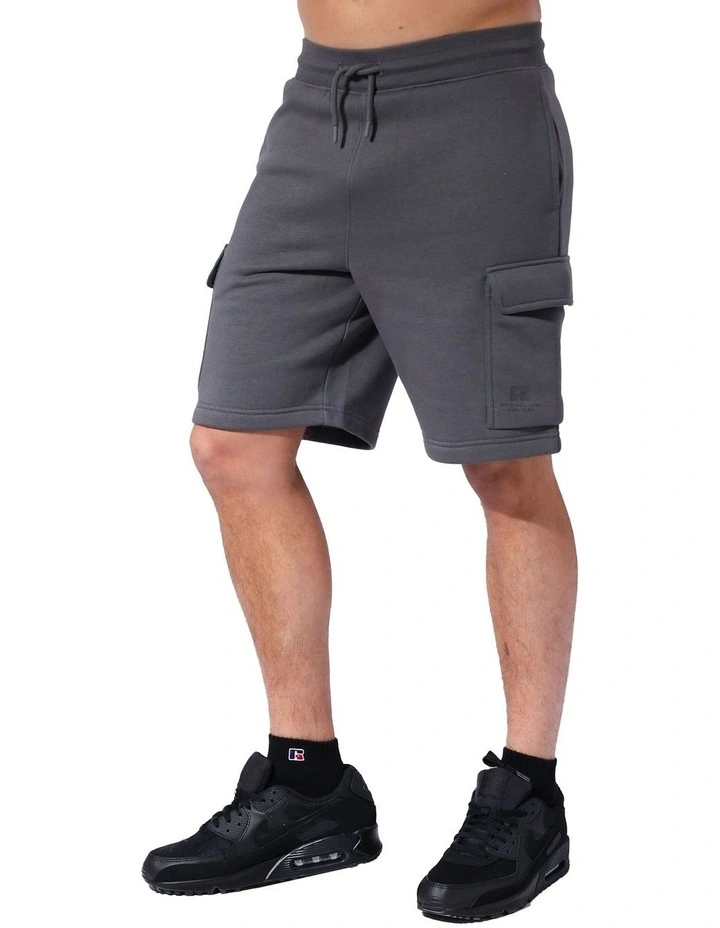 Brooklyn Cargo Track Shorts in Iron image 3