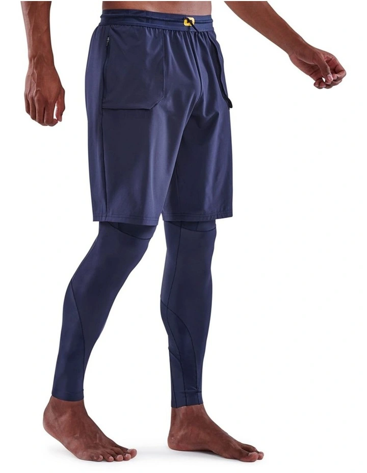 Travel And Recovery Long Tights in Navy image 3
