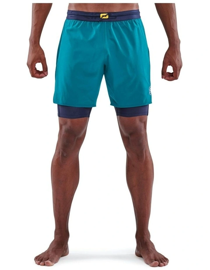 SKINS Superpose Half Tights in Navy MYER