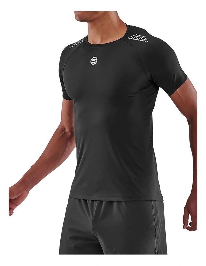 Series-3 Activewear Short Sleeve Top in Black image 3