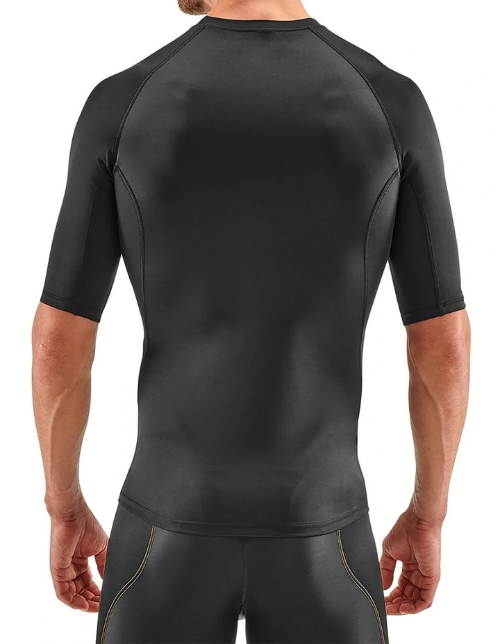 Activewear Short Sleeve Top in Black image 2