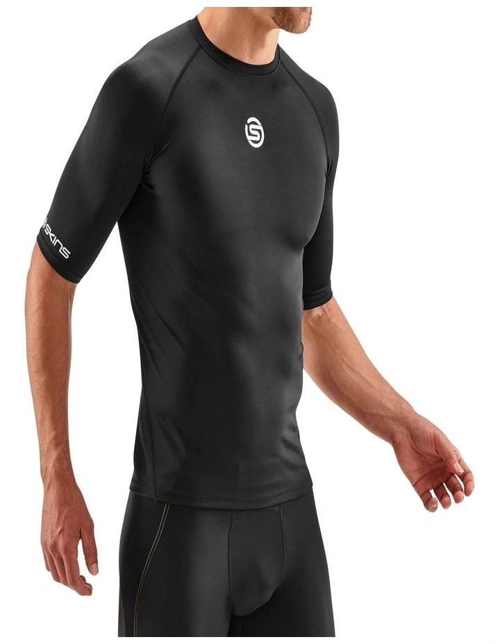 Activewear Short Sleeve Top in Black image 3