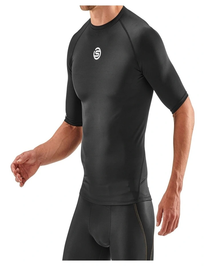 Activewear Short Sleeve Top in Black image 4