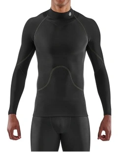 Thermal Long Sleeve Top in Black