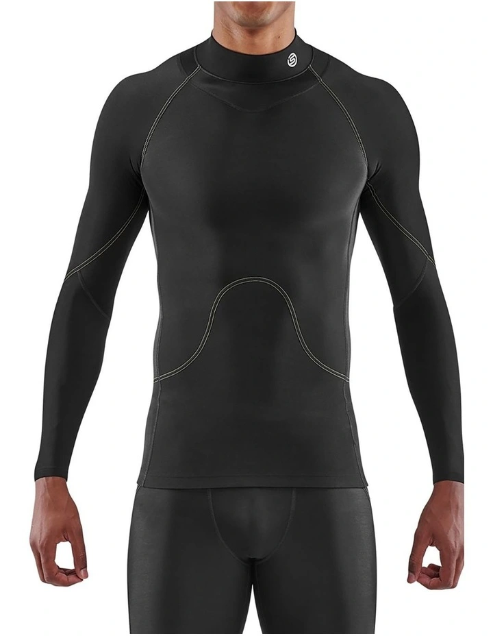 Thermal Long Sleeve Top in Black image 1