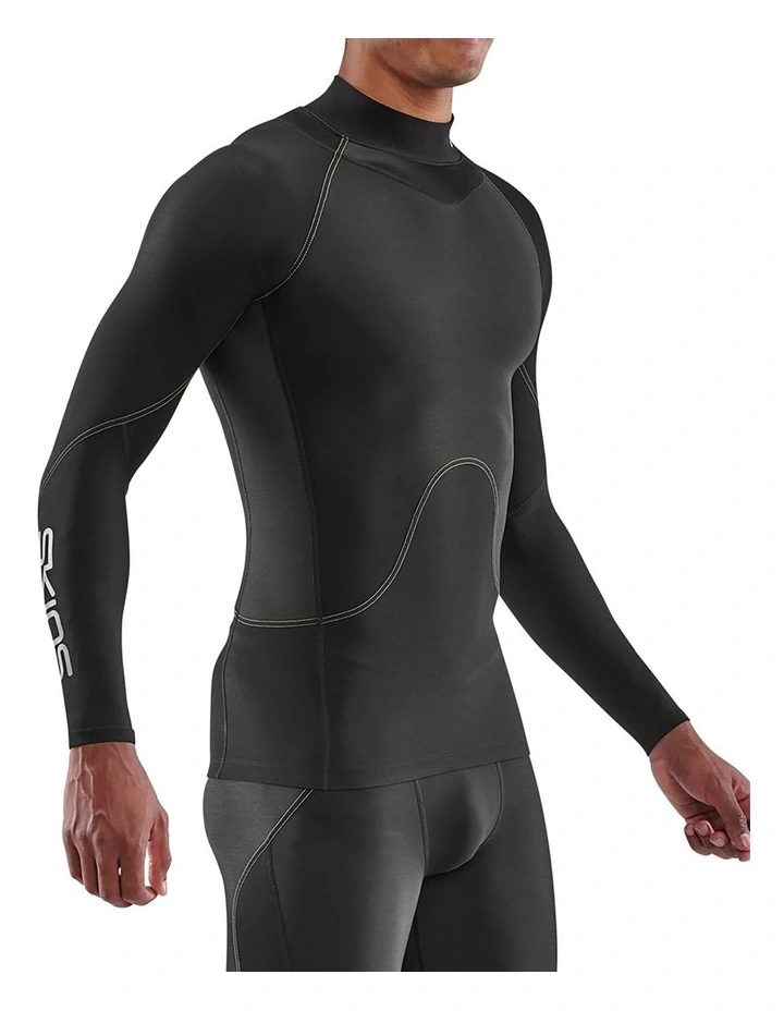 Thermal Long Sleeve Top in Black image 3