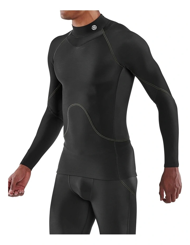 Thermal Long Sleeve Top in Black image 4