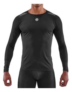 Series-3 Activewear Long Sleeve Top in Black