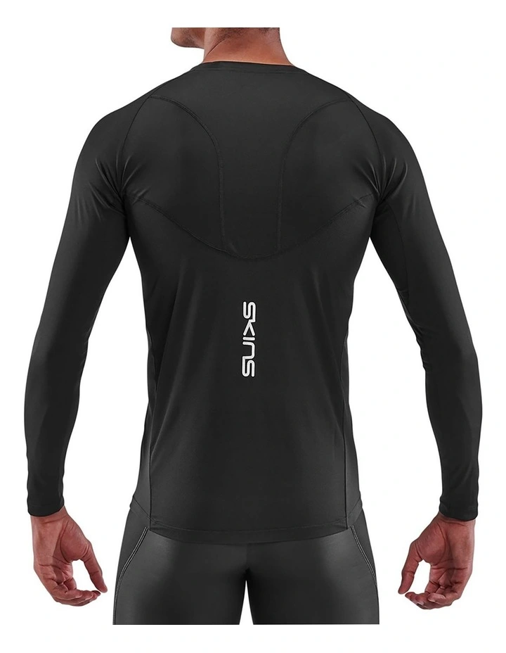 Series-3 Activewear Long Sleeve Top in Black image 2