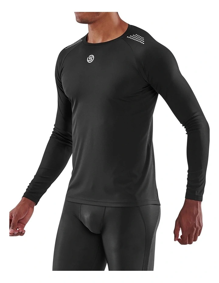 Series-3 Activewear Long Sleeve Top in Black image 3