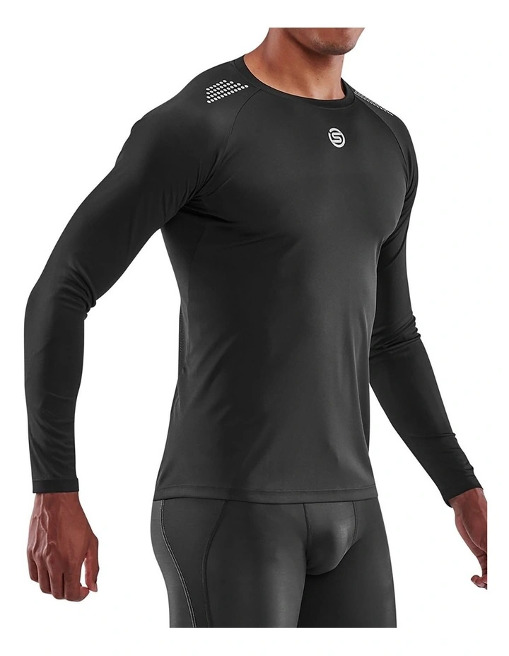 Series-3 Activewear Long Sleeve Top in Black image 4