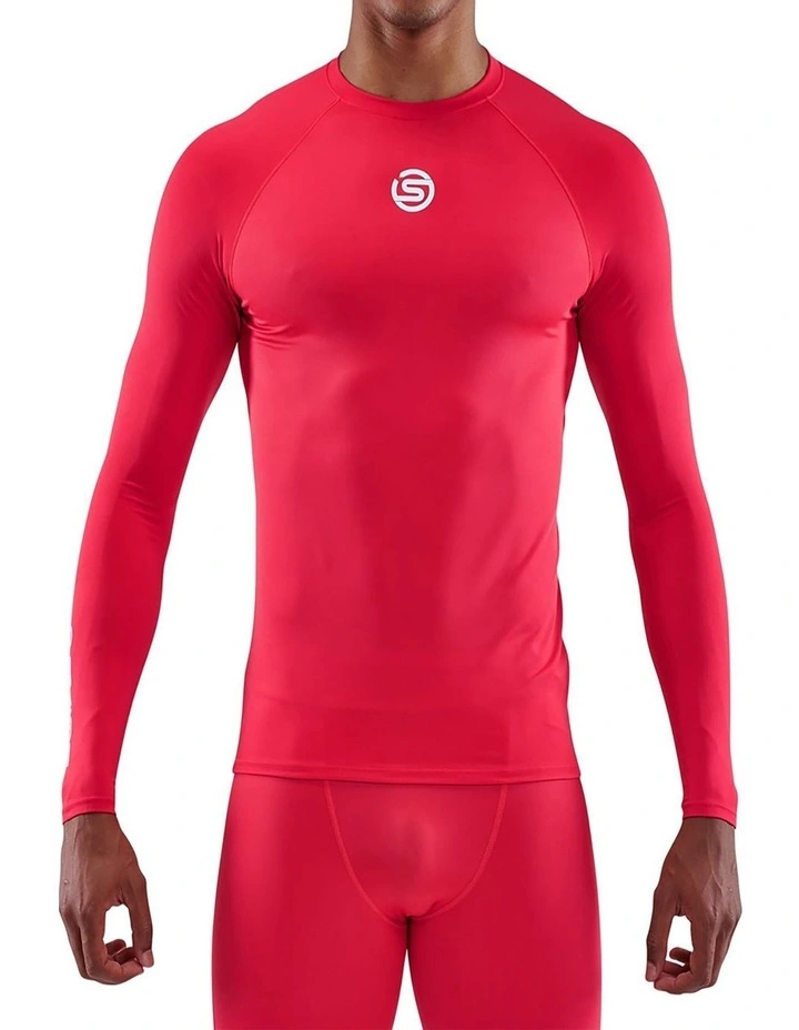 Gym Long Sleeve Top in Red image 1
