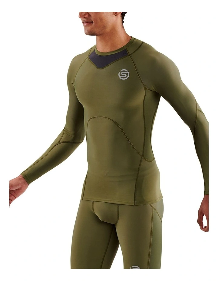 Gym Long Sleeve Top in Khaki image 4