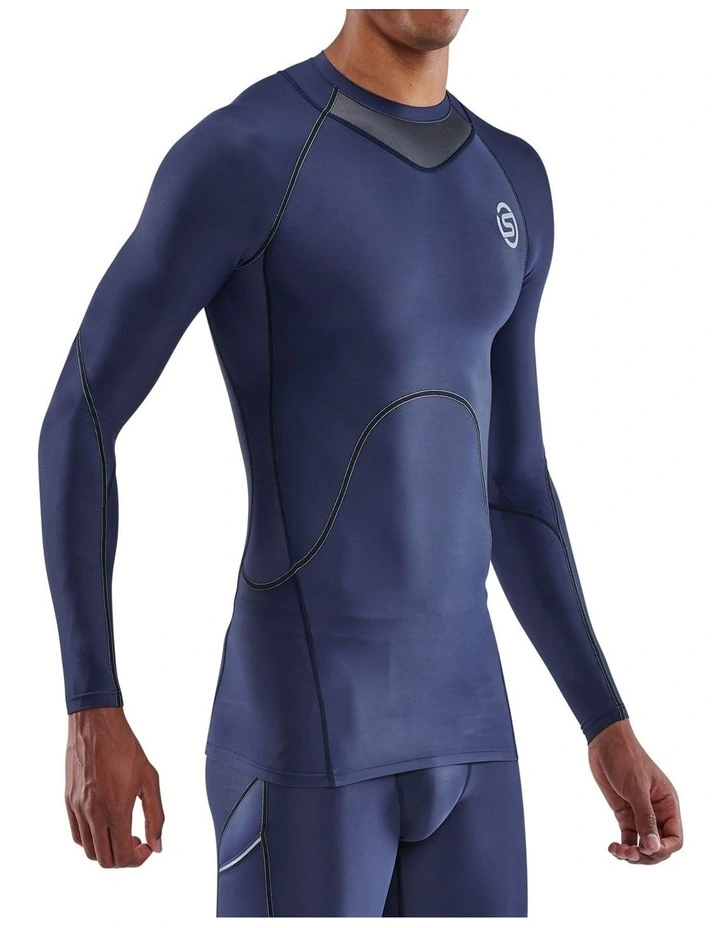 Gym Long Sleeve Top in Navy image 3