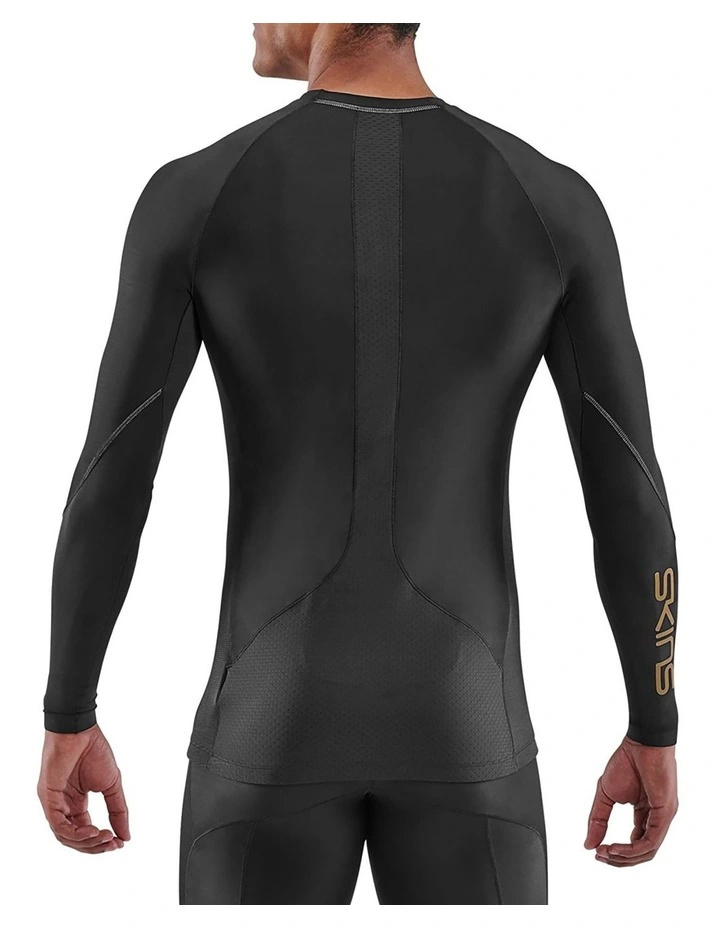 Activewear Long Sleeve Top in Black image 2