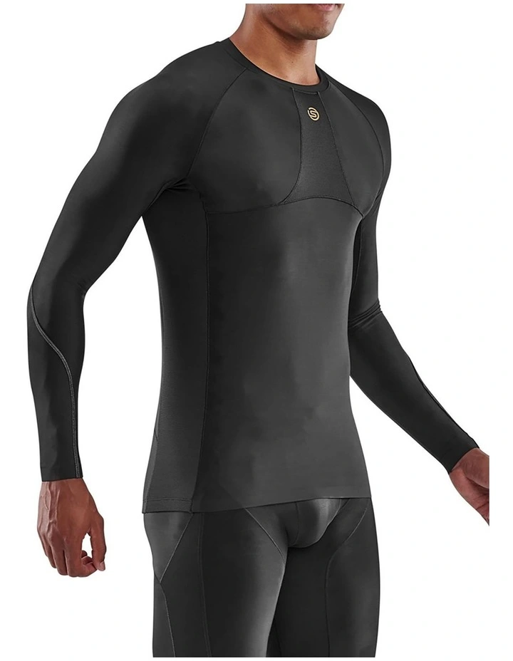 Activewear Long Sleeve Top in Black image 3
