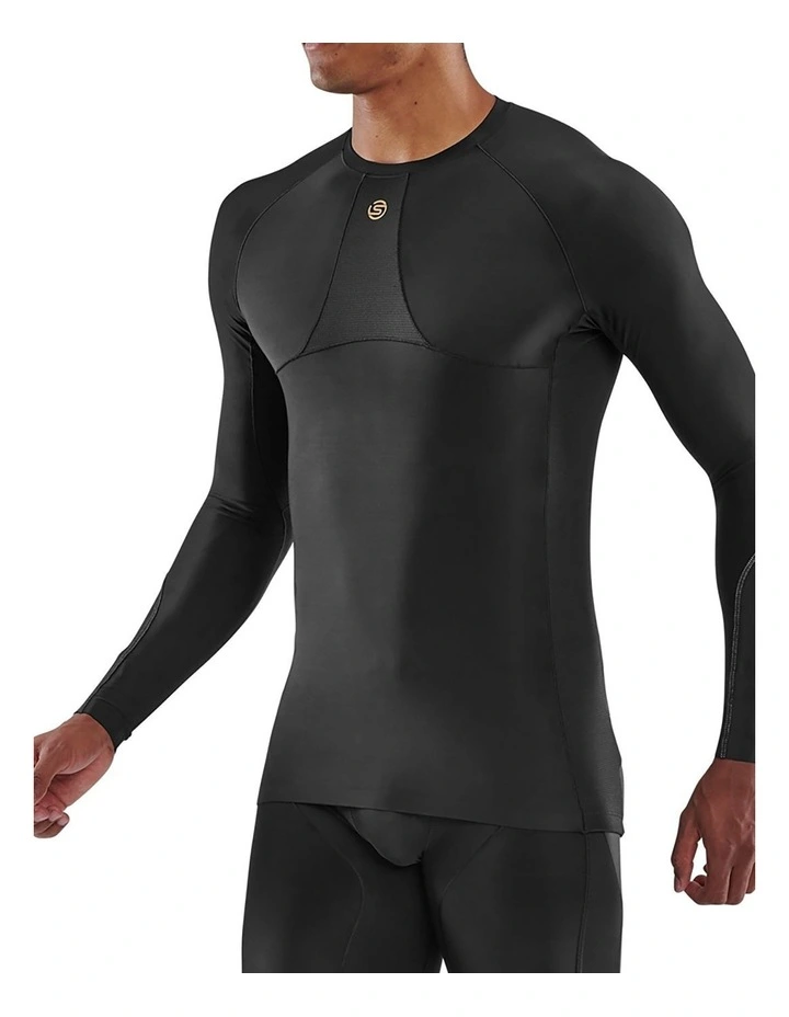 Activewear Long Sleeve Top in Black image 4