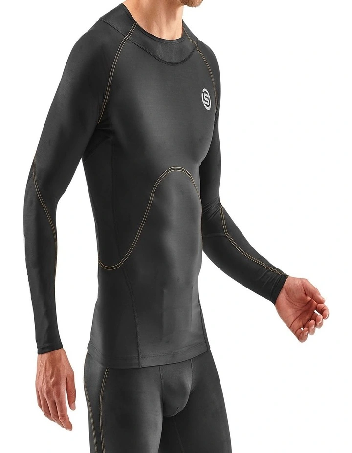 Series-3 Long Sleeve T-shirt in Black image 3