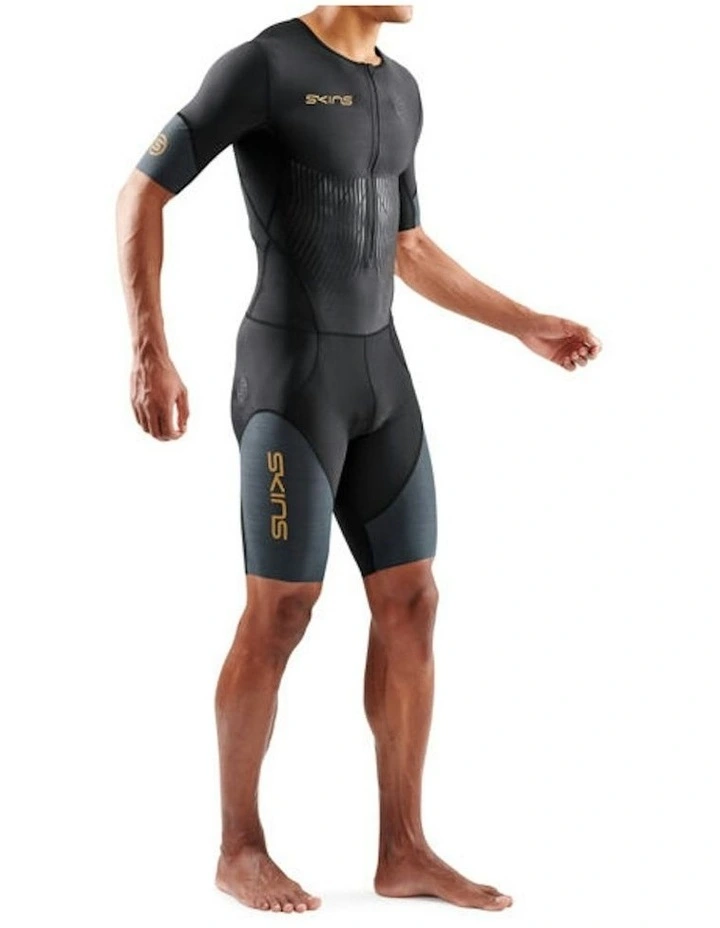 Triathlon Activewear Elite Short Sleeve Tri Suit in Black image 1
