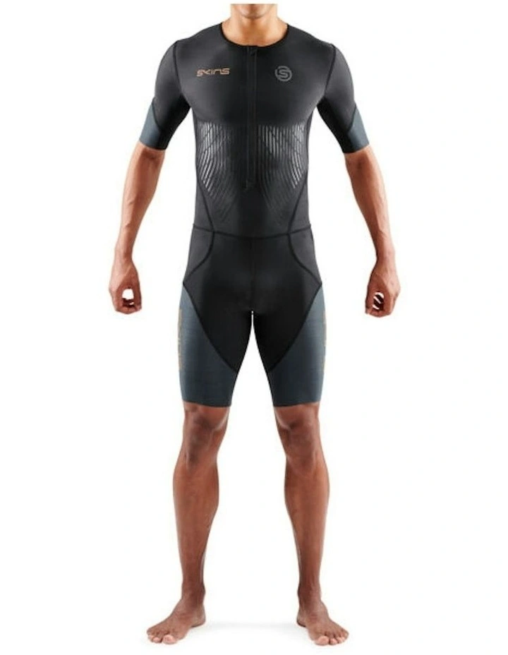 Triathlon Activewear Elite Short Sleeve Tri Suit in Black image 3
