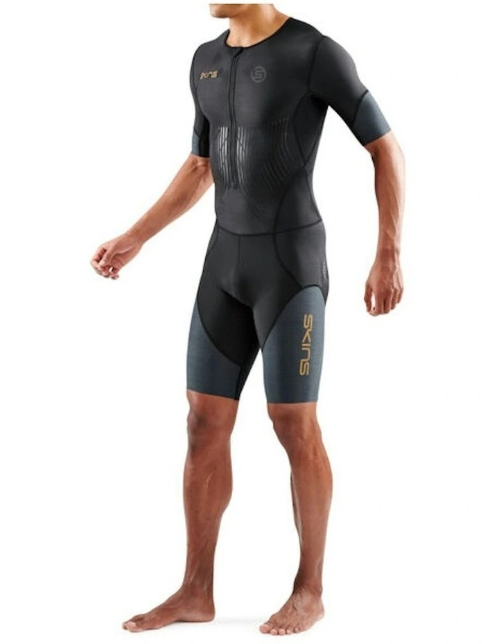 Triathlon Activewear Elite Short Sleeve Tri Suit in Black image 4