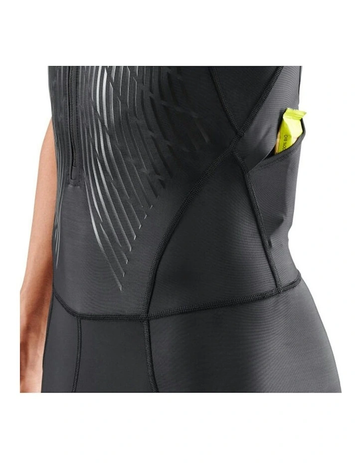 Triathlon Activewear Elite Short Sleeve Tri Suit in Black image 5