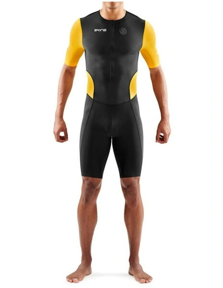 Triathlon Activewear Brand Short Sleeve Tri Suit in Black image 1