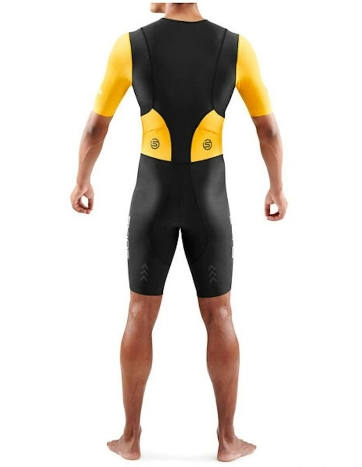 Triathlon Activewear Brand Short Sleeve Tri Suit in Black image 2