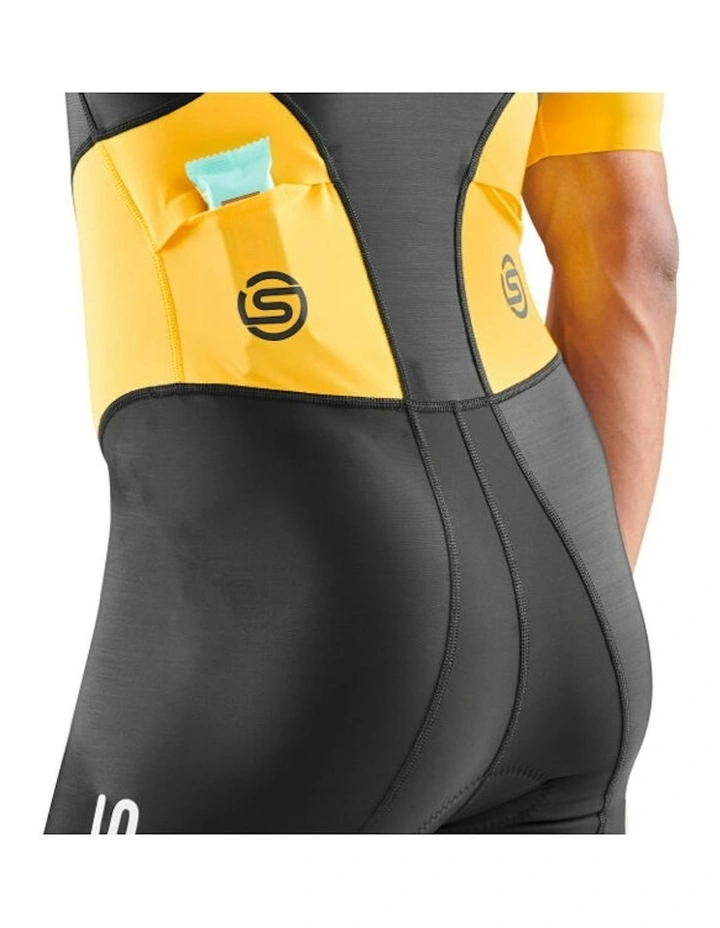 Triathlon Activewear Brand Short Sleeve Tri Suit in Black image 5