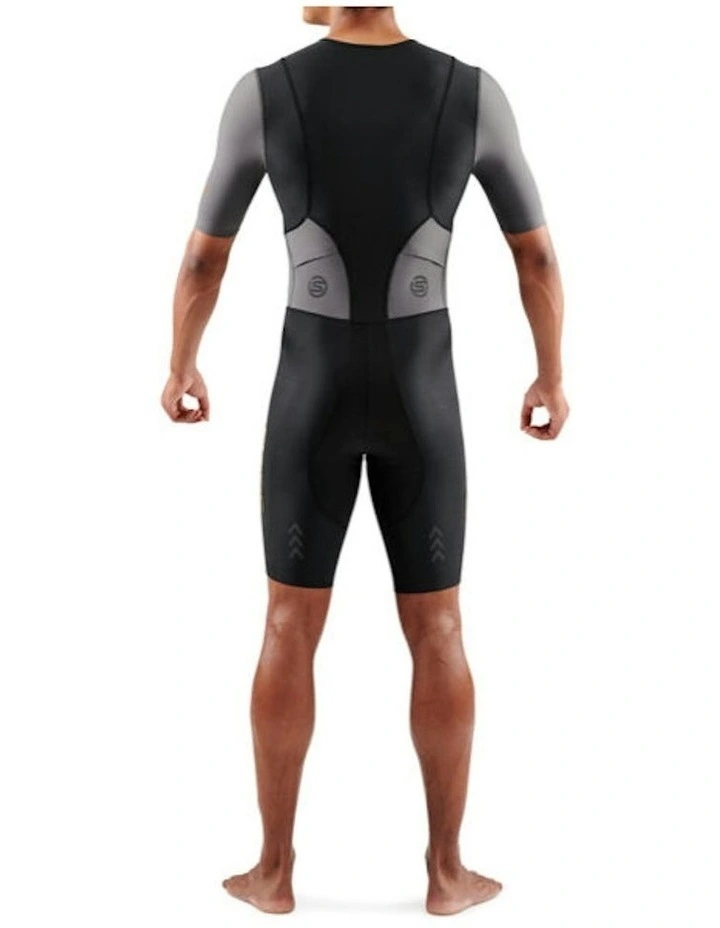 Triathlon Activewear Brand Short Sleeve Tri Suit in Black image 1