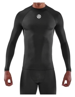 Men's Series-1 Running Long Sleeve Top in Black