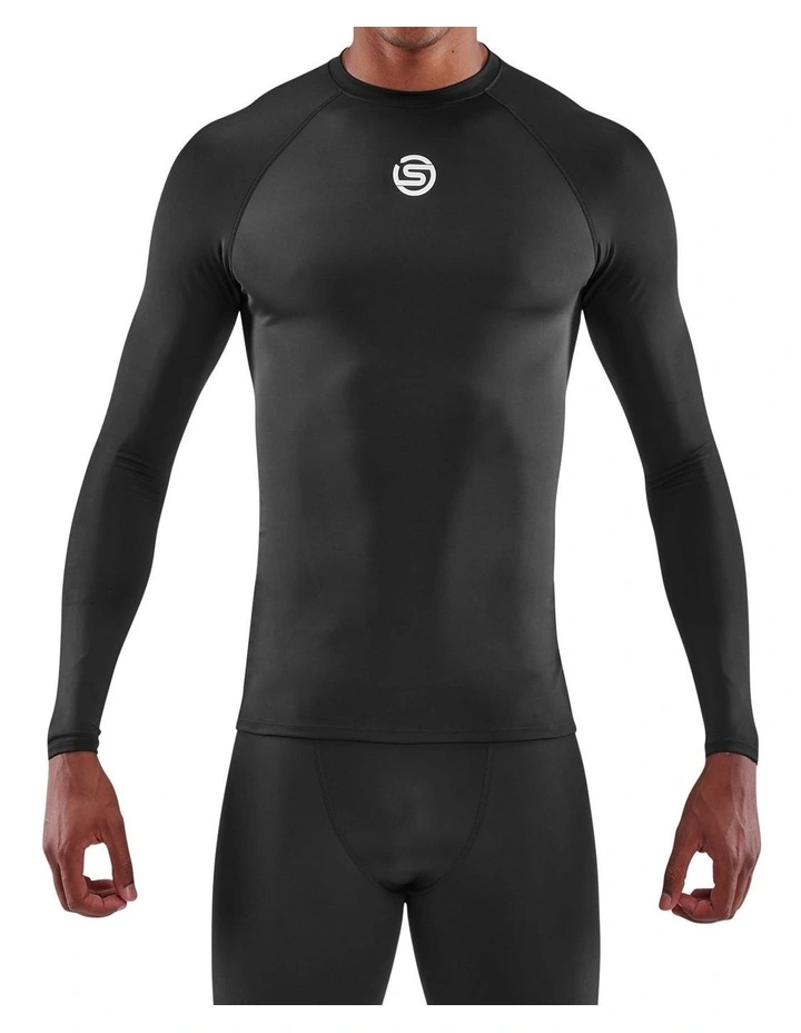 Men's Series-1 Running Long Sleeve Top in Black image 1