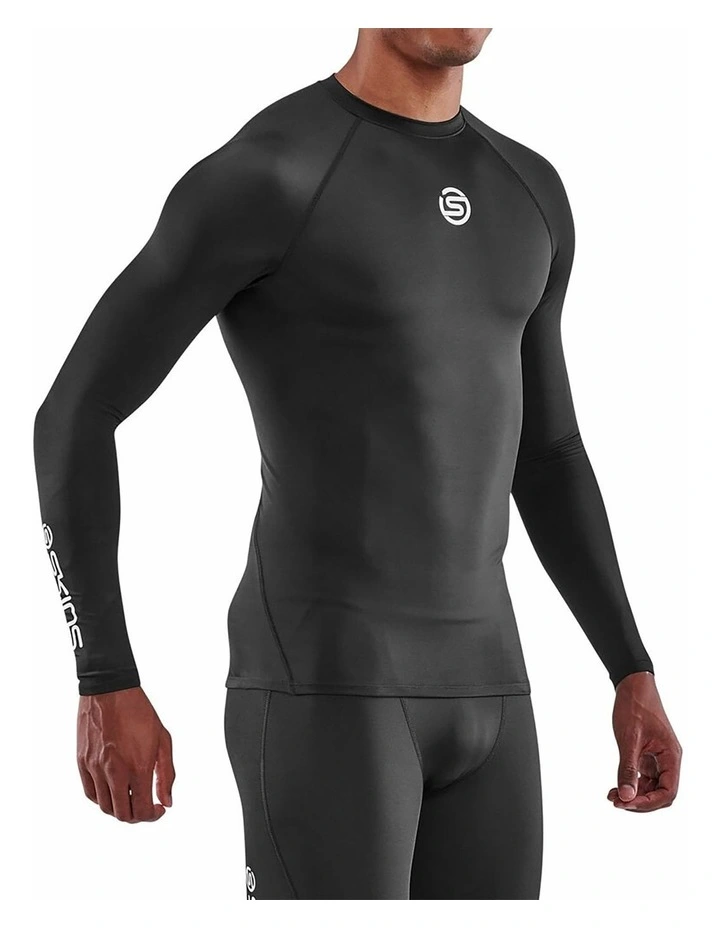 Men's Series-1 Running Long Sleeve Top in Black image 3
