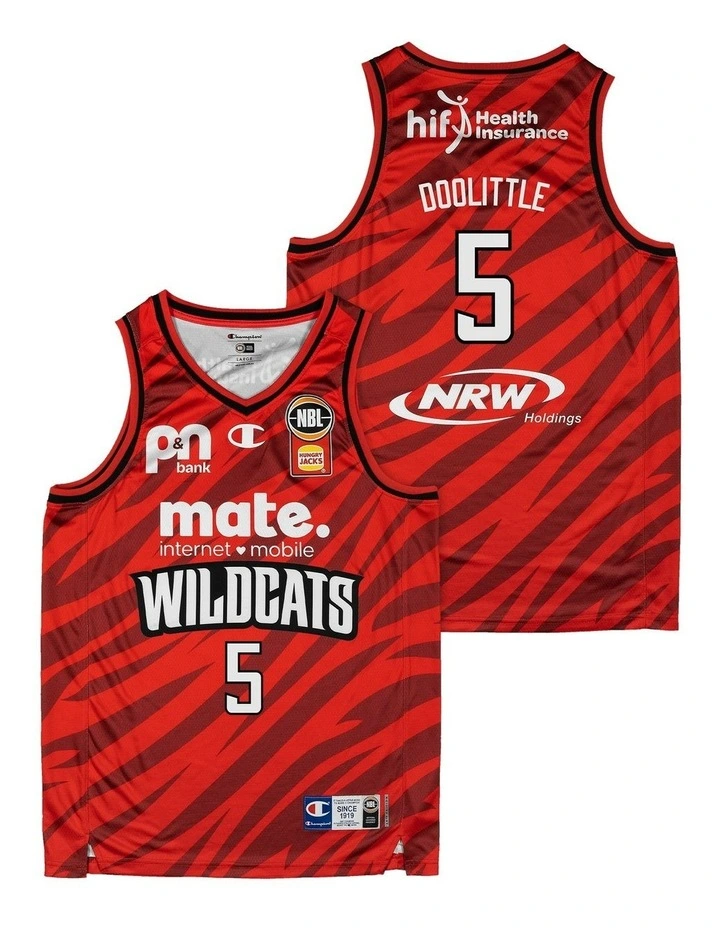 Perth Wildcats 25/26 Primary Jersey - Kristian Doolittle in Red image 1