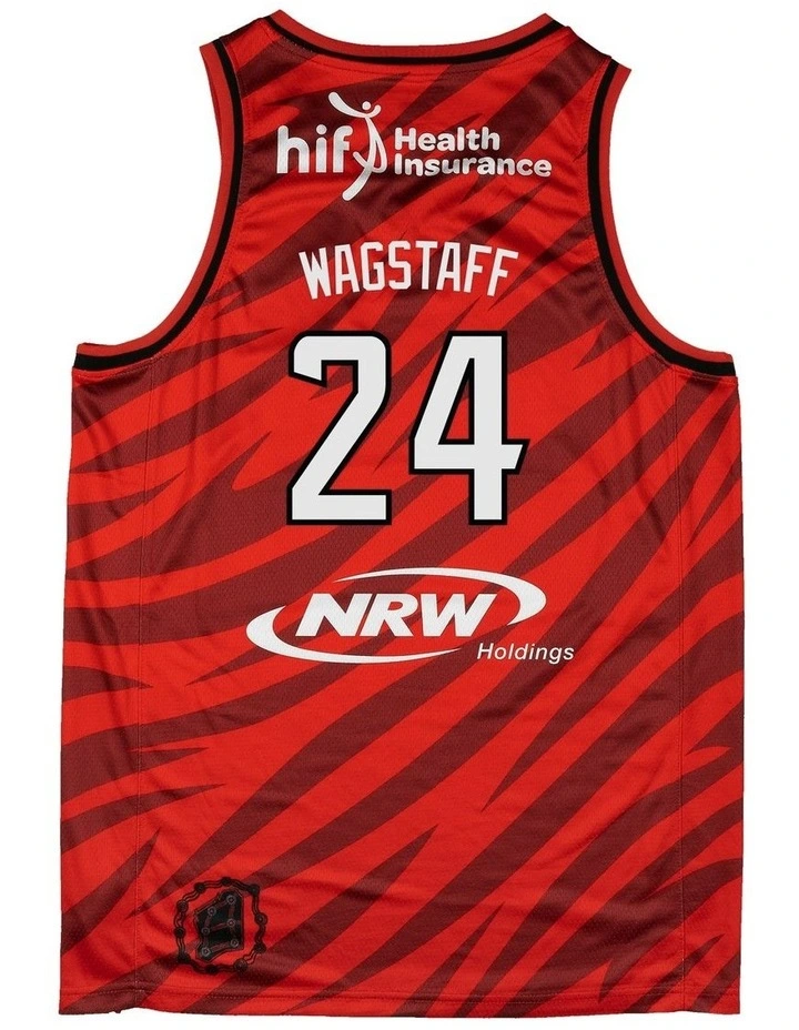 Perth Wildcats 25/26 Primary Jersey - Jesse Wagstaff in Red image 3