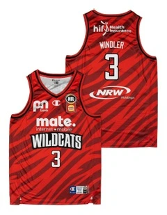 Perth Wildcats 25/26 Primary Jersey - Dylan Windler in Red