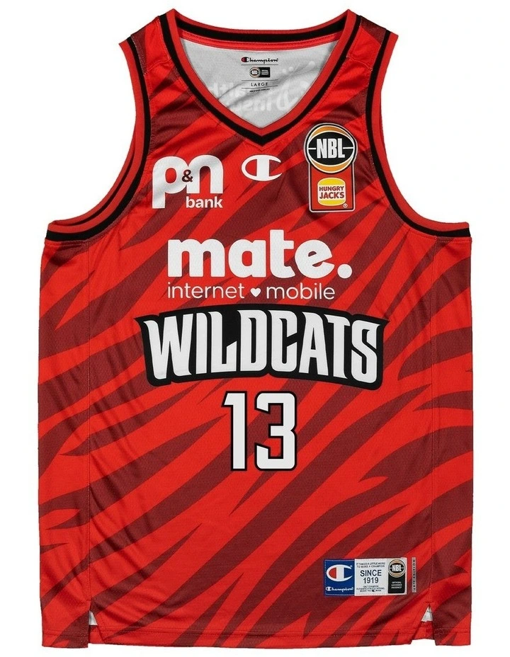 Perth Wildcats 25/26 Primary Jersey - Noa Kouakou-Heugue in Red image 2
