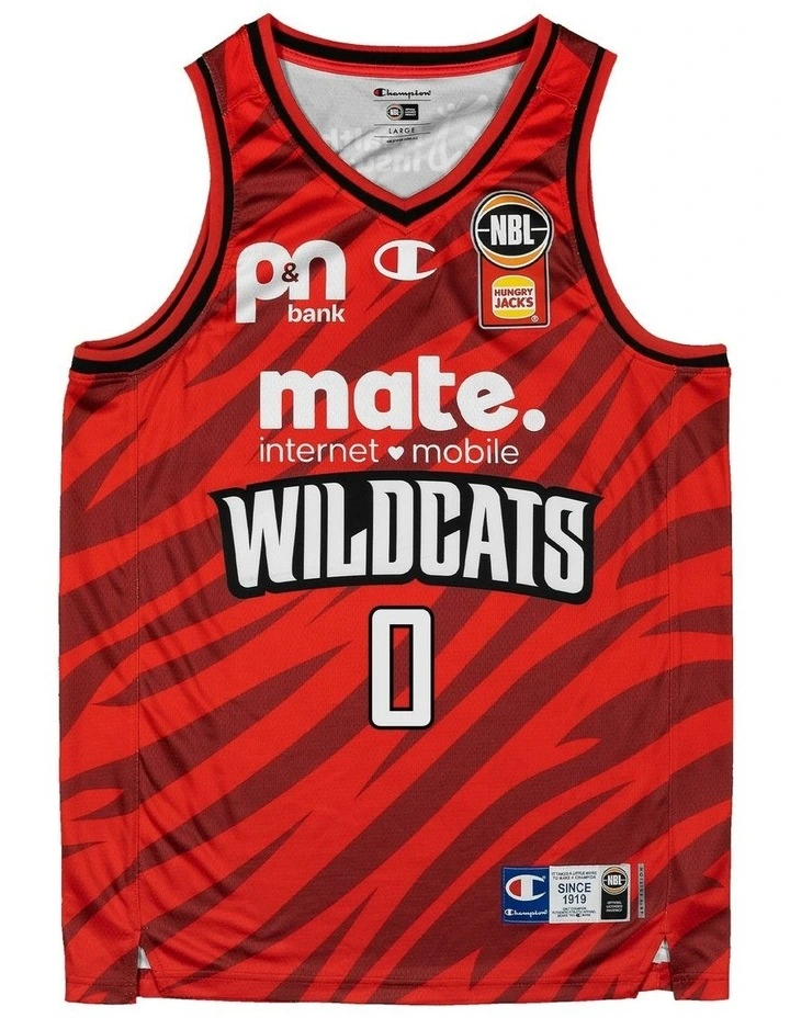 Perth Wildcats 25/26 Primary Jersey - Jo Lual-Acuil Jr in Red image 2