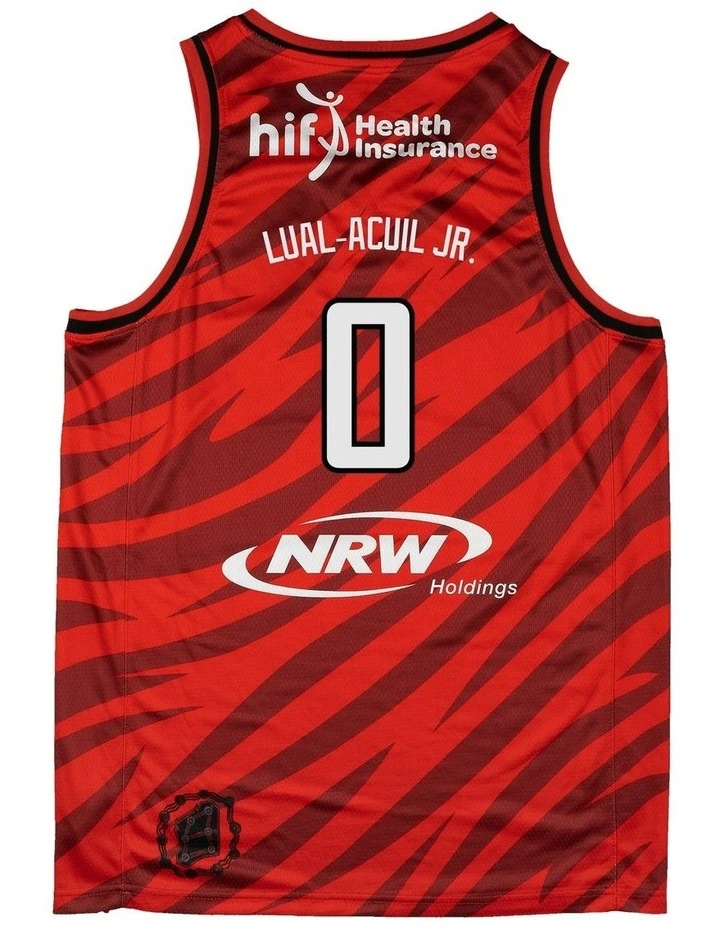 Perth Wildcats 25/26 Primary Jersey - Jo Lual-Acuil Jr in Red image 3